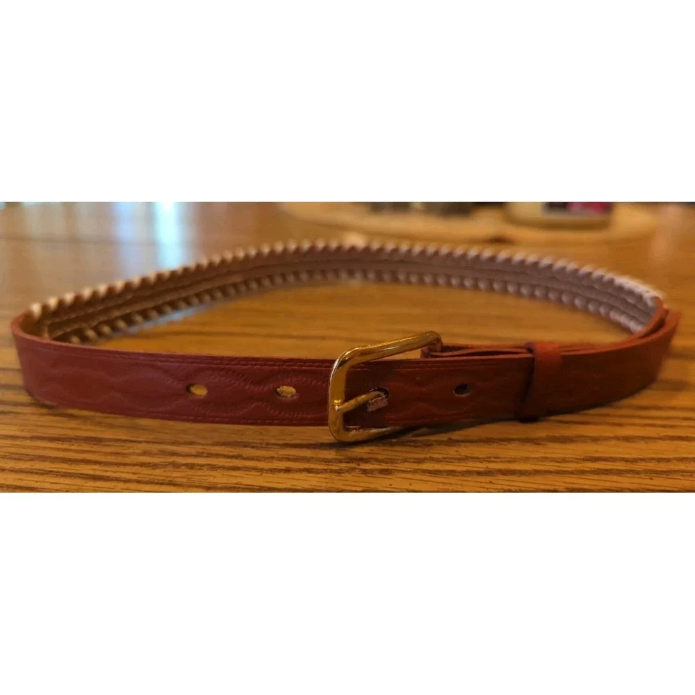 NOS Magic Forest Lake George NY Novelty Beaded Leather Belt Kids Youth Adult 26